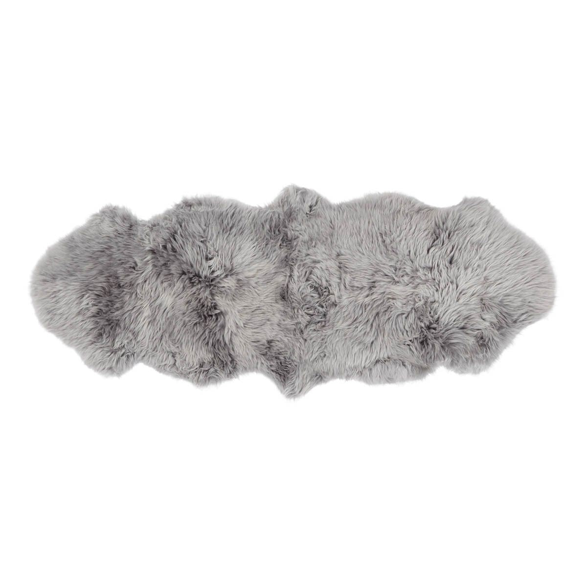 Sheepskin | Long Wool | New Zealand | 160x60 cm Light Grey