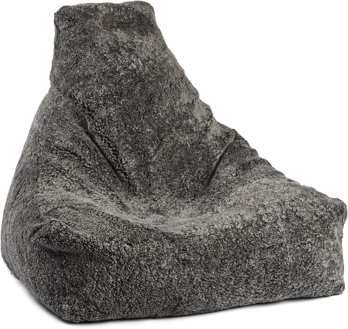 Sheepskin Bean Bag Chair | Short Wool | 100x100x80 cm Graphite