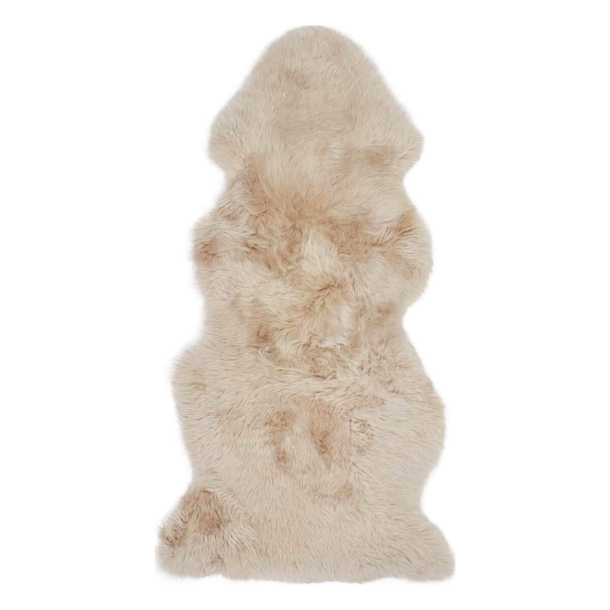 Premium Quality | New Zealand Sheepskin | Long Wool | Rug 135 cm Linen