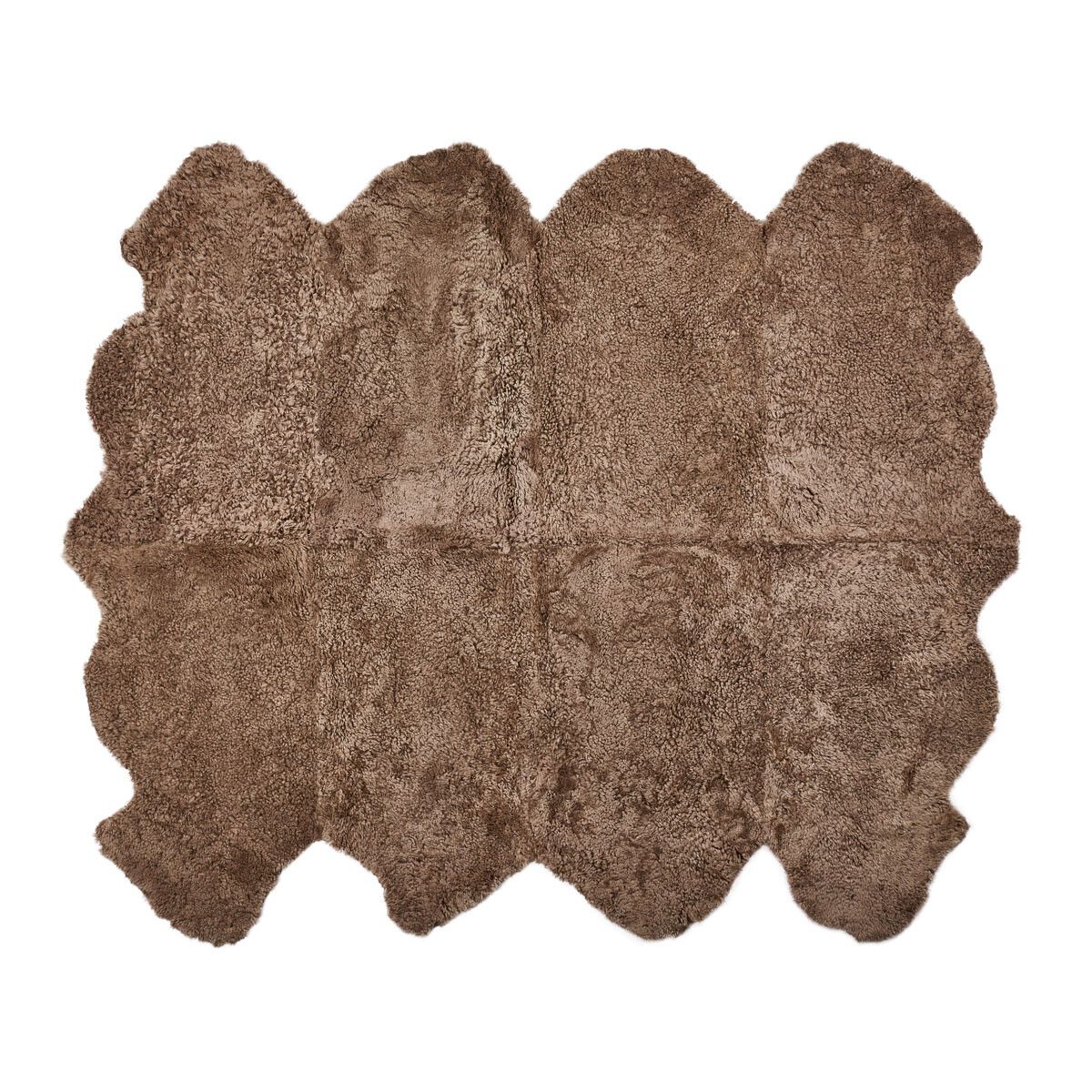 Premium | New Zealand Sheepskin | Short Curly Wool | Rug 180x214 cm Taupe