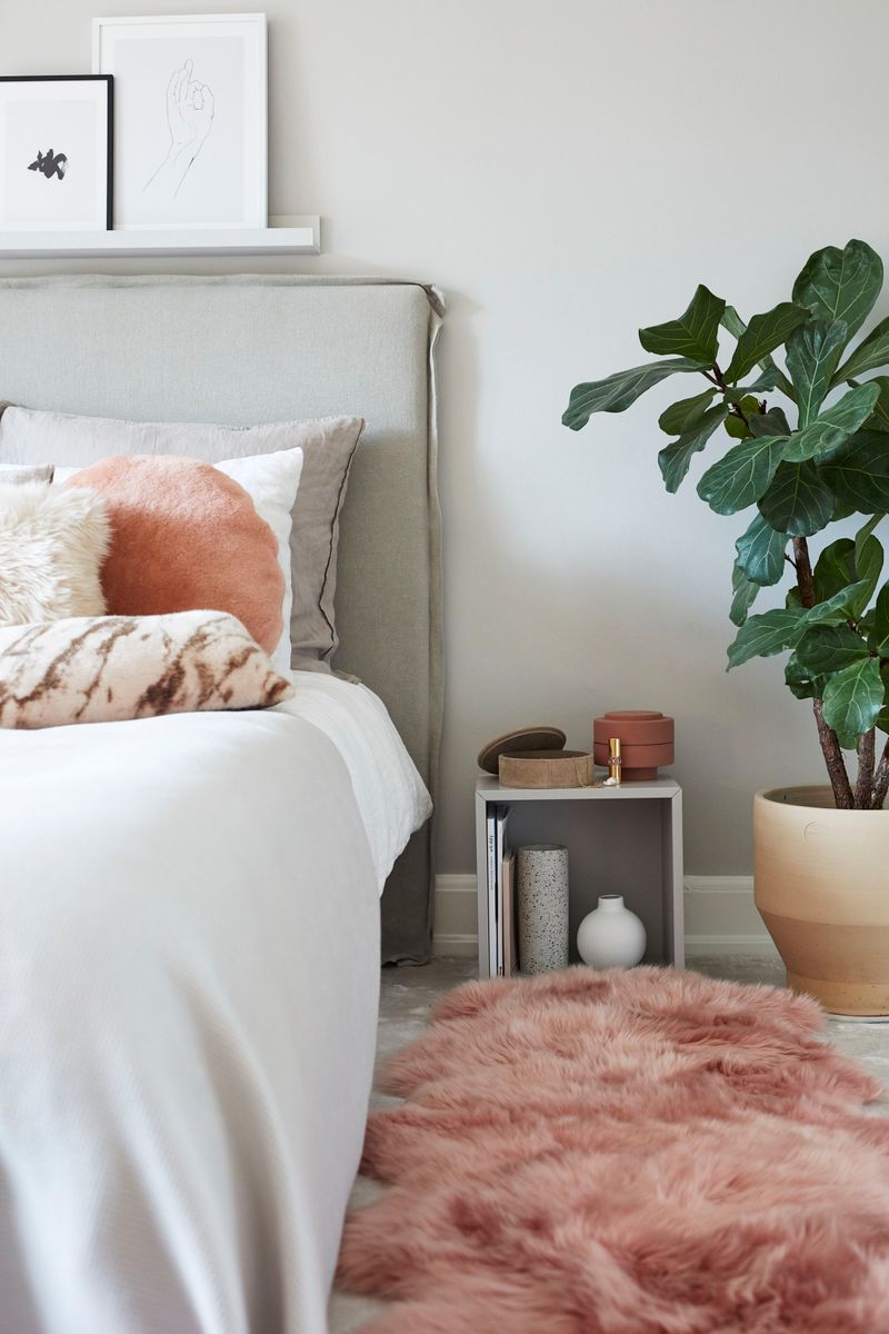 Merino Double Sheepskin | Long Wool | 170x60 cm Rosa