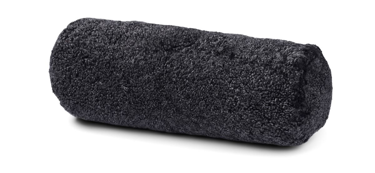 Bolster Cushion | Short Wool Sheepskin | D20xL52 cm Anthracite