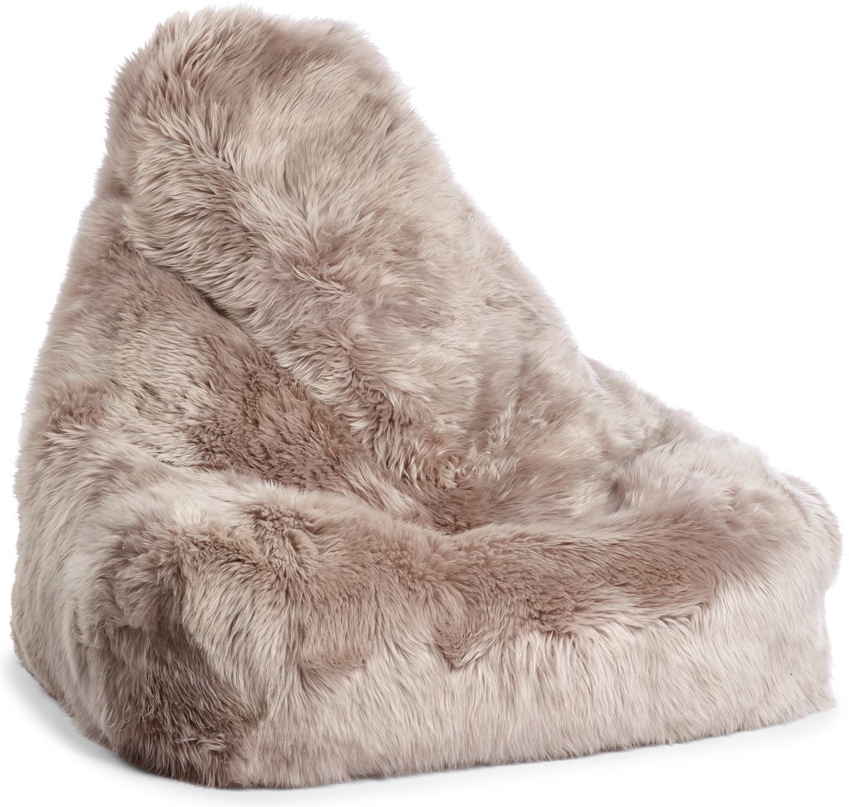 Sheepskin Bean Bag Chair | Long Wool | 100x100x80 cm Dove