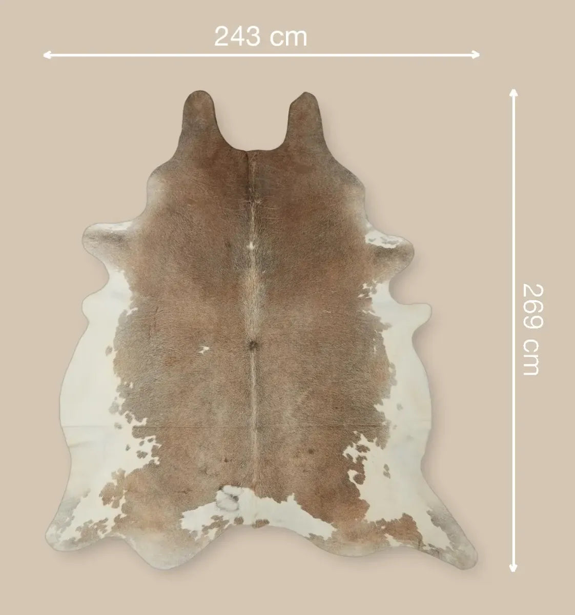 Cow Hide Rug | Grey Beige | 4,22 sqm Grey Beige