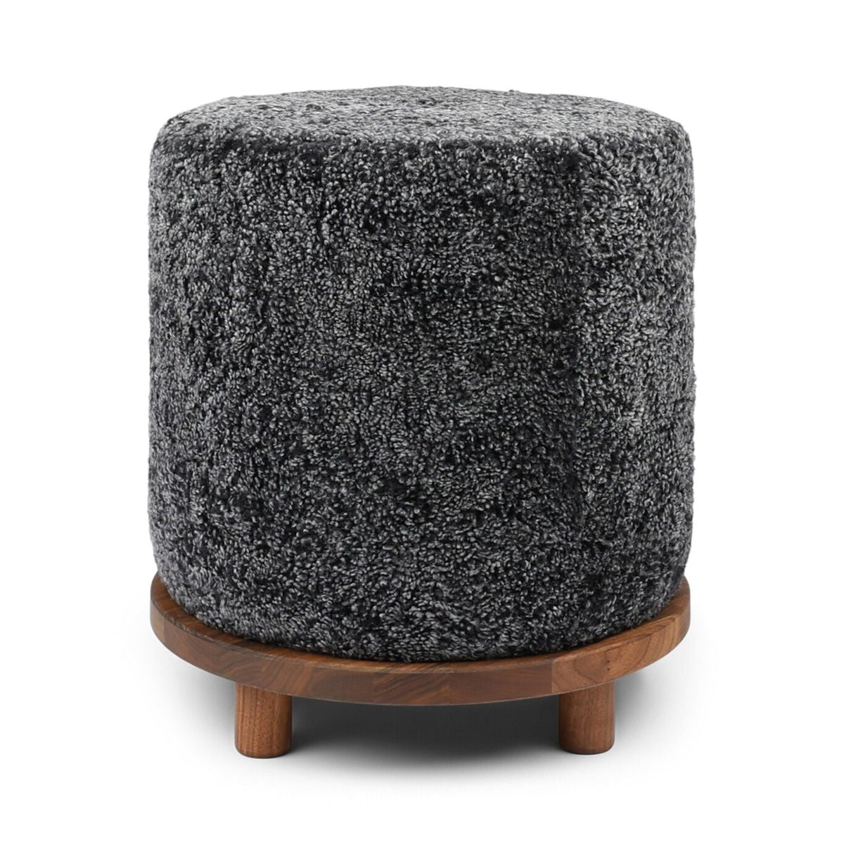 Simon Stool | Short Wool Anthracite