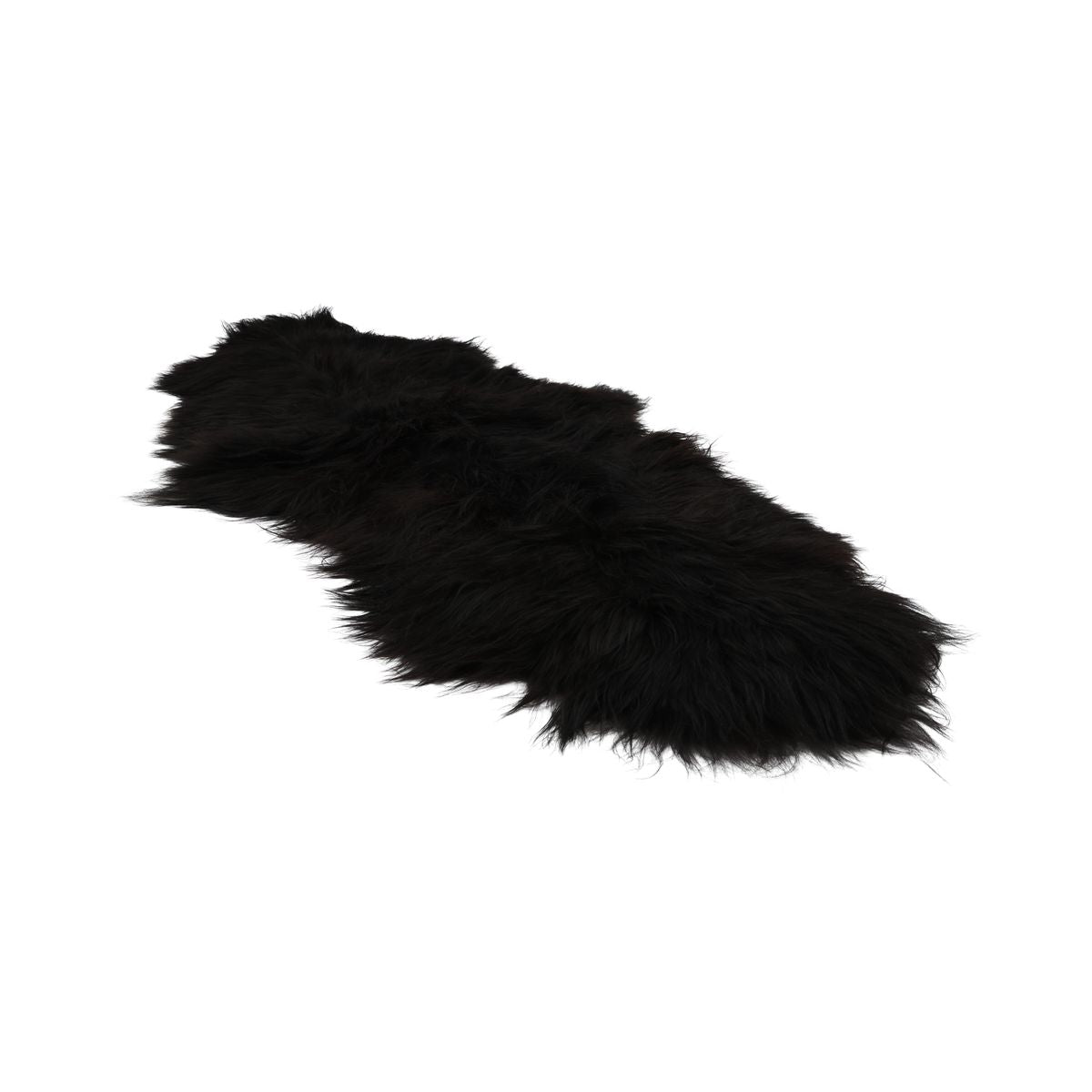 Icelandic Double Sheepskin | Natural Colors | Long Wool | 160 cm Blacky