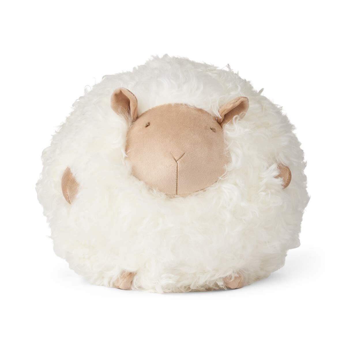 Cute Sheep Cushion Ø20 cm | Ø26 cm | Ø34 cm | Short Wool Beige/White