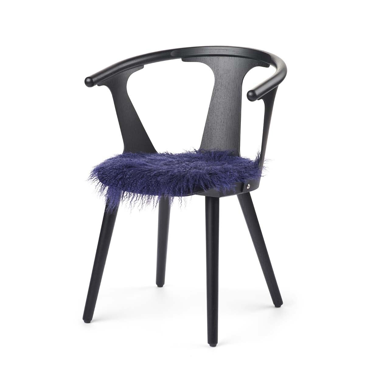Tibetan Sheepskin Seat Cover | 38cm Navy Blue