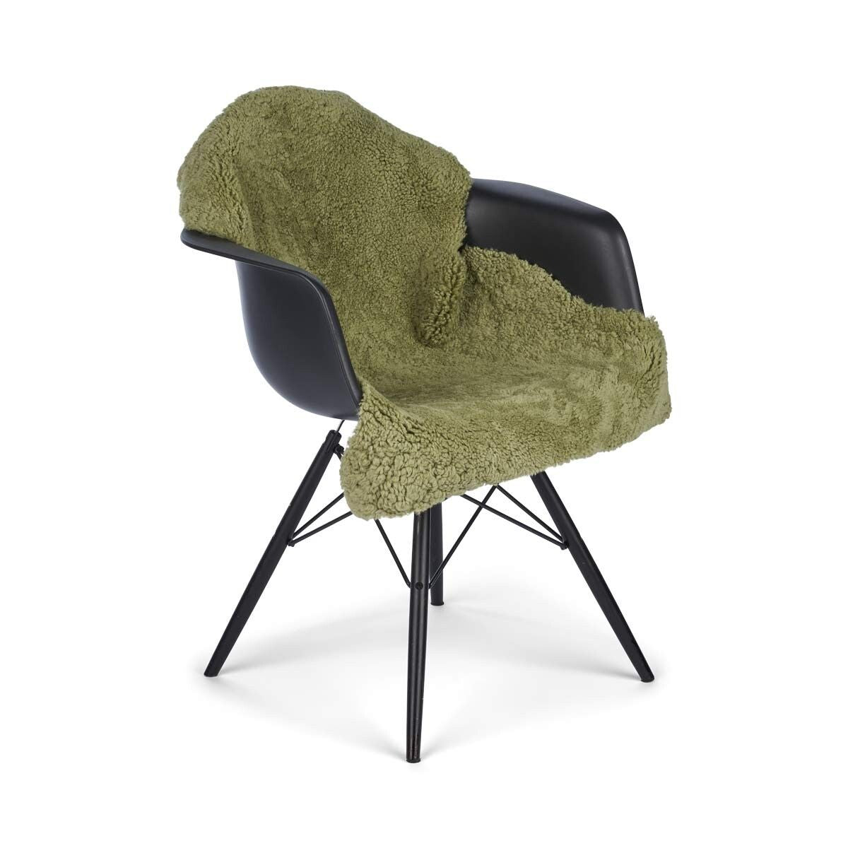 New Zealand Sheepskin | Premium | Short Curly Wool | Rug 90 cm Sage Green