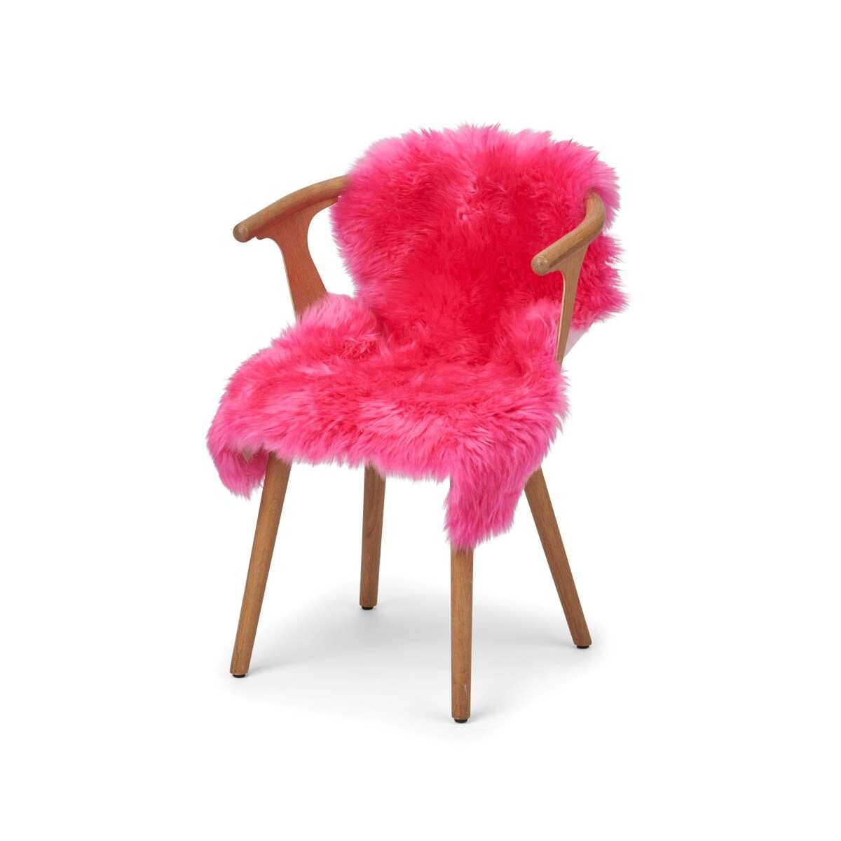 Merino Sheepskin Dyed | New Zealand | Long Wool | approx. 90x60 cm Fuchsia