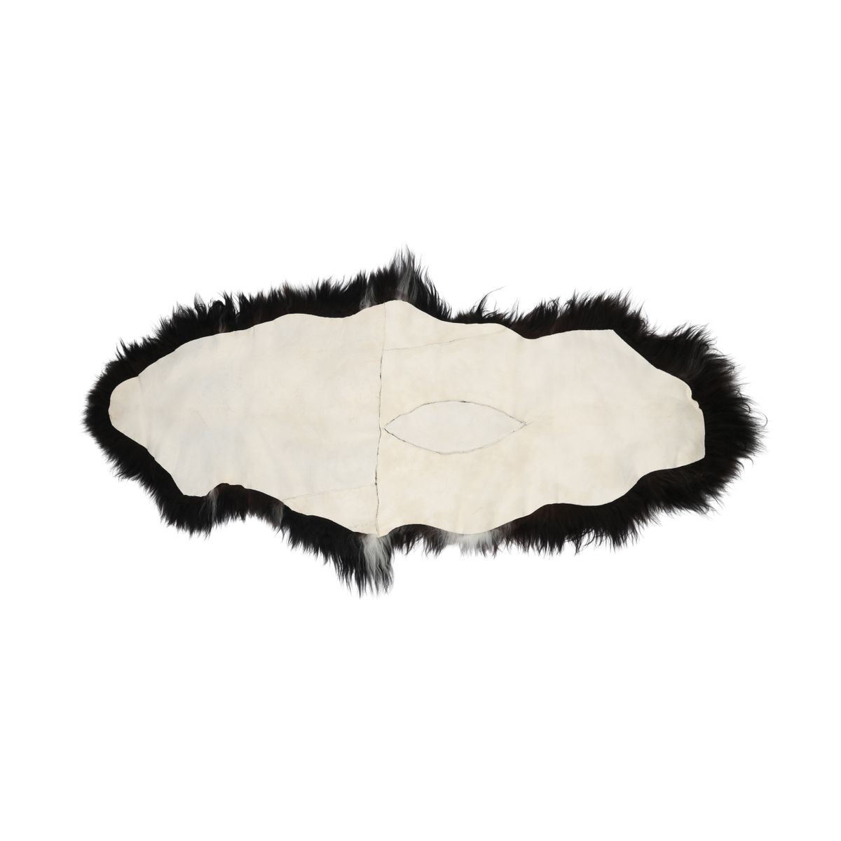 Icelandic Double Sheepskin | Natural Colors | Long Wool | 160 cm Blacky