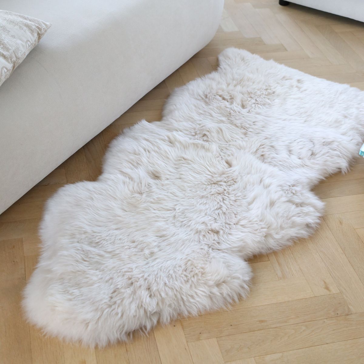 Premium | New Zealand Sheepskin | Long Wool | 90 cm Aubergine