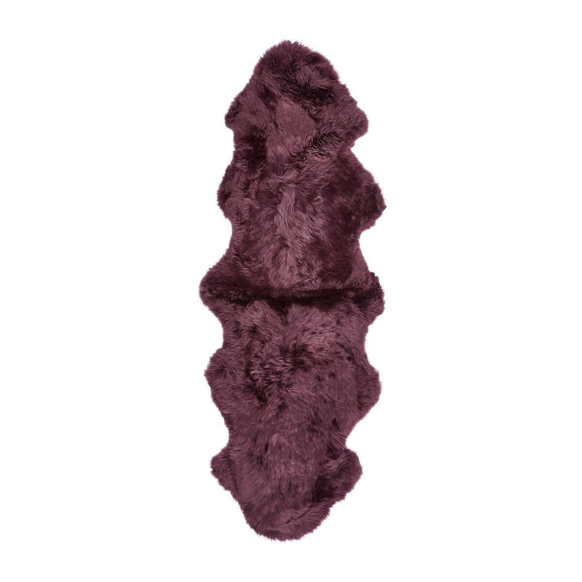 Premium Quality | Double New Zealand Sheepskin | Long Wool | Rug 180 cm Aubergine