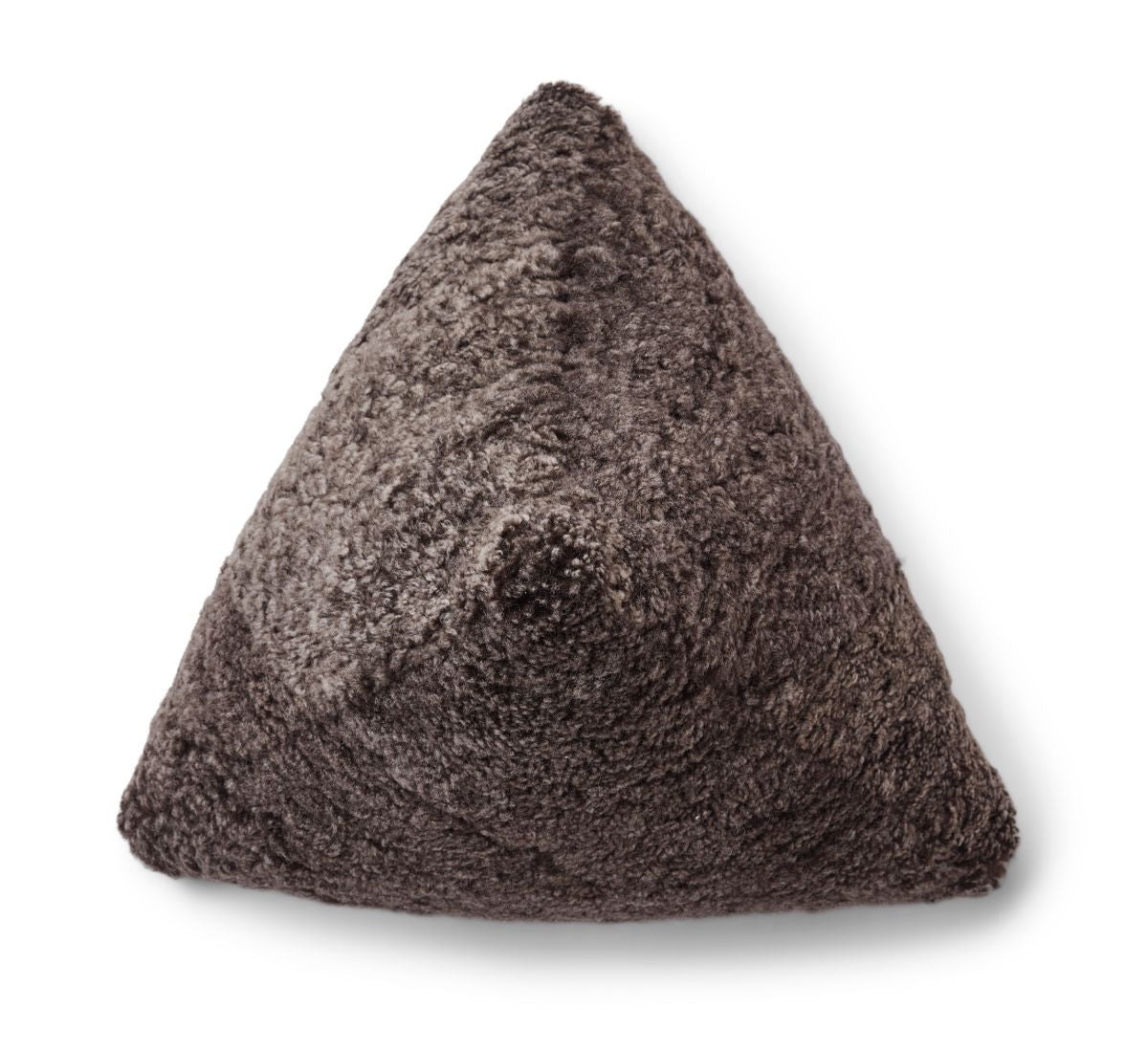 Hematite Cushion | Short Wool | 35x35x35 cm Cappuccino