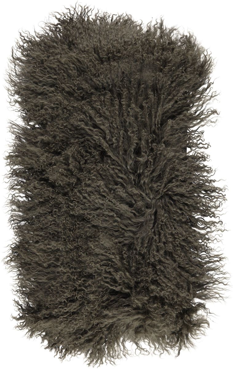Mongolian Curly Cushion | 28x56 cm Hedge Green