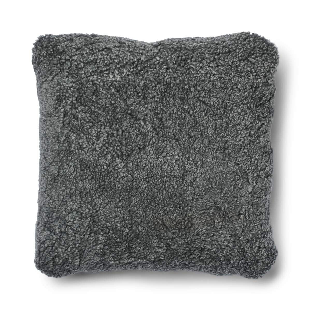 Short Wool Sheepskin Cushion | Two-sided |52x52 cm | 34x52 cm Rock/Graphite