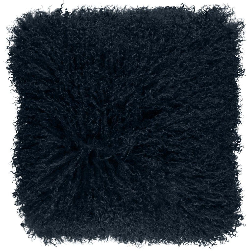 Mongolian Curly Cushion | 40x40 cm Navy