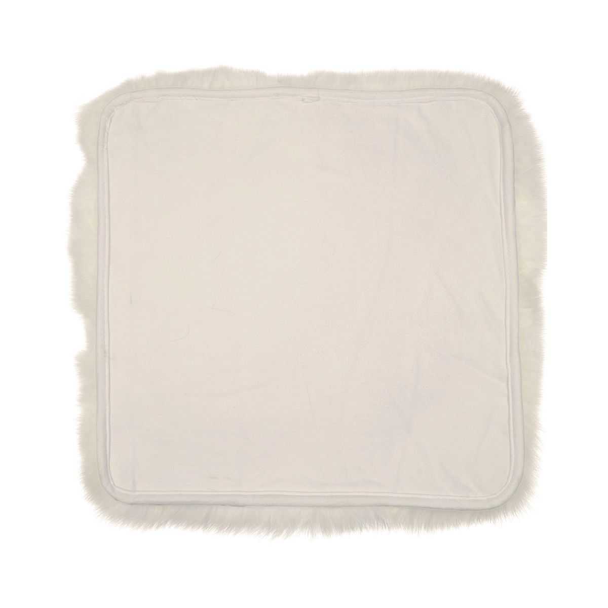 Seat Cover | With Backing | Long Wool | New Zealand | 40x40 cm Linen