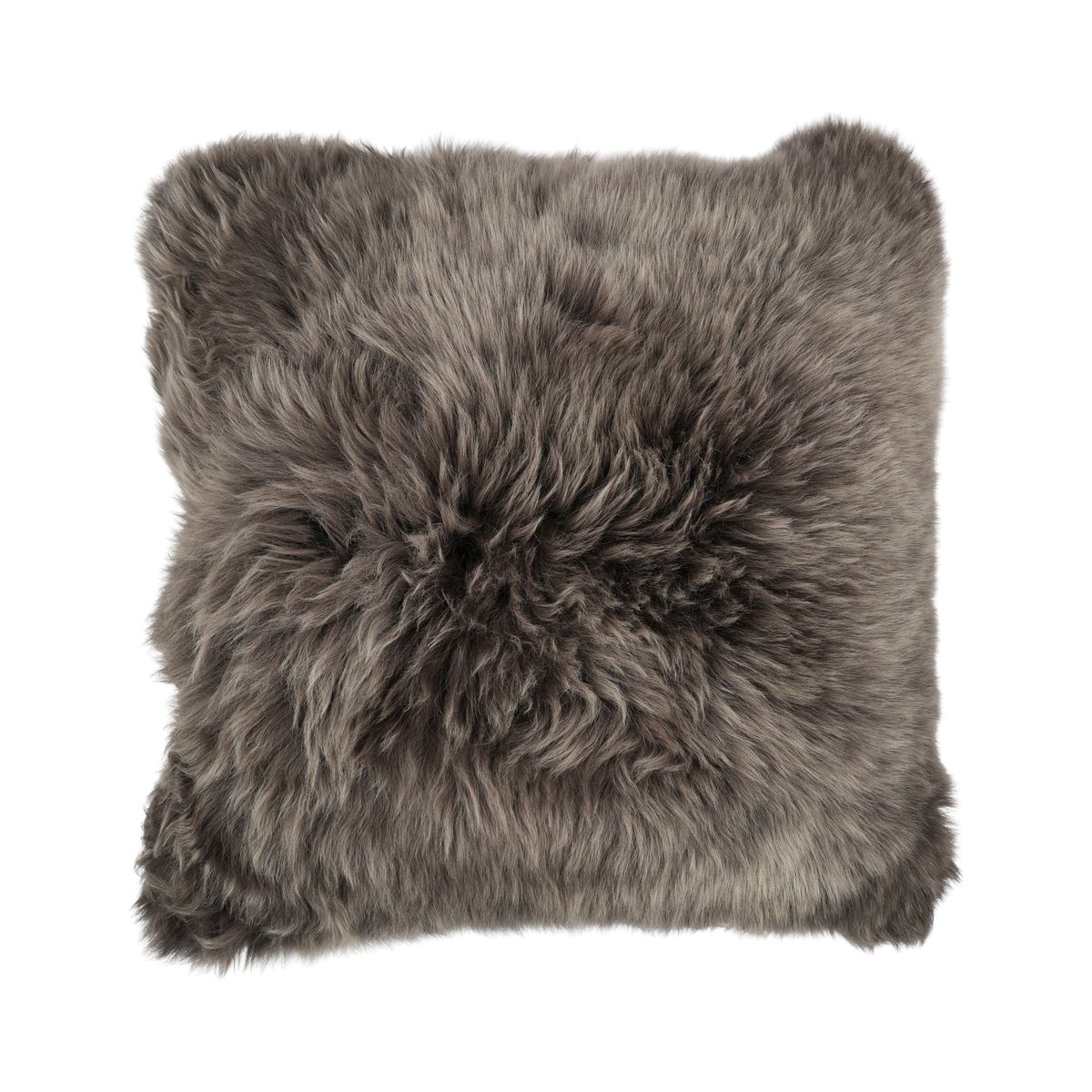 Sheepskin Cushion | Long Wool | New Zealand | 50x50 cm Walnut