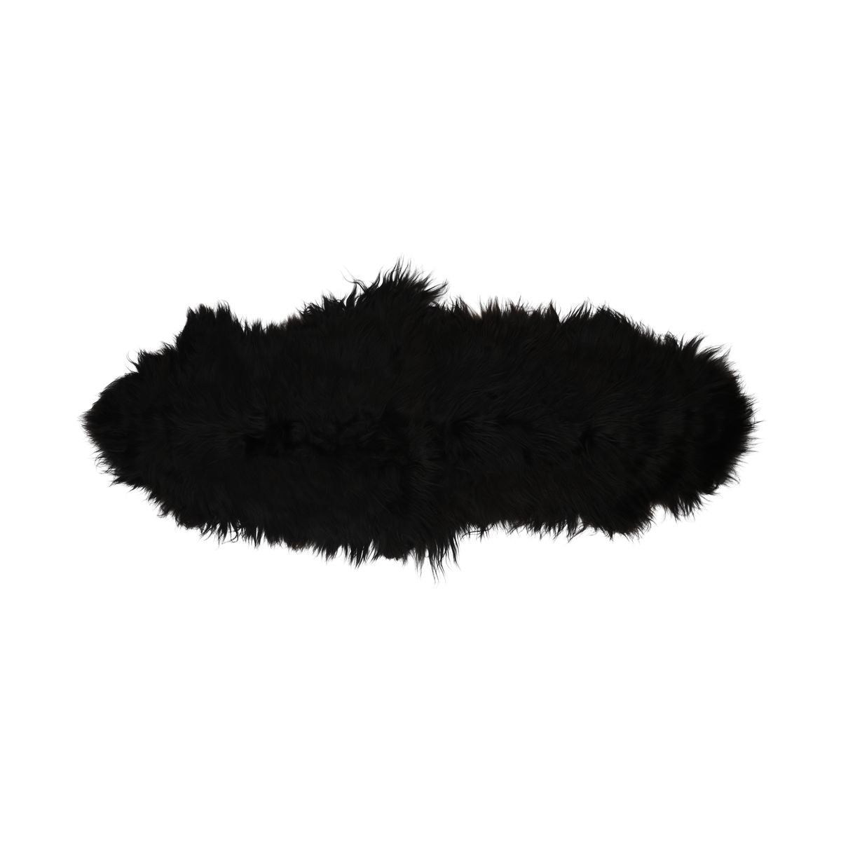 Icelandic Double Sheepskin | Natural Colors | Long Wool | 160 cm Blacky