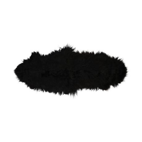 Icelandic Double Sheepskin | Natural Colors | Long Wool | 160 cm Blacky