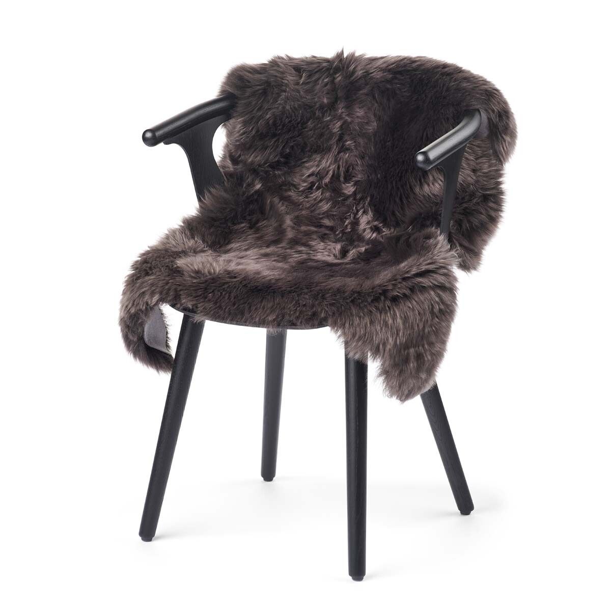 Premium | New Zealand Sheepskin | Long Wool | 90 cm Walnut