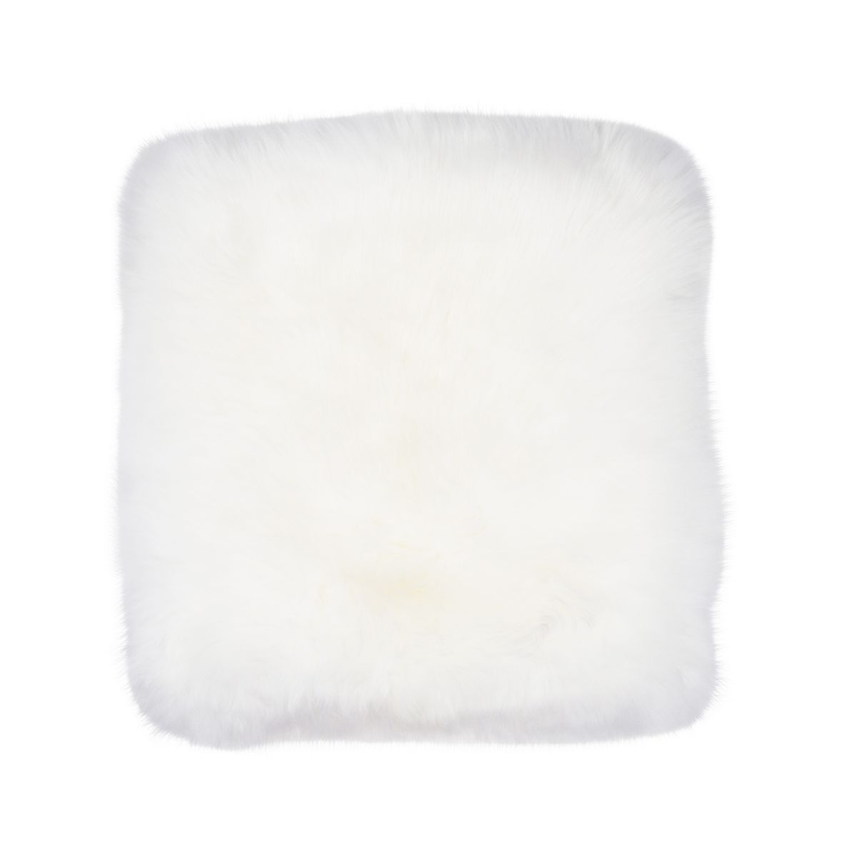 Long Wool Seat Cover | New Zealand | 40x40 cm Ivory