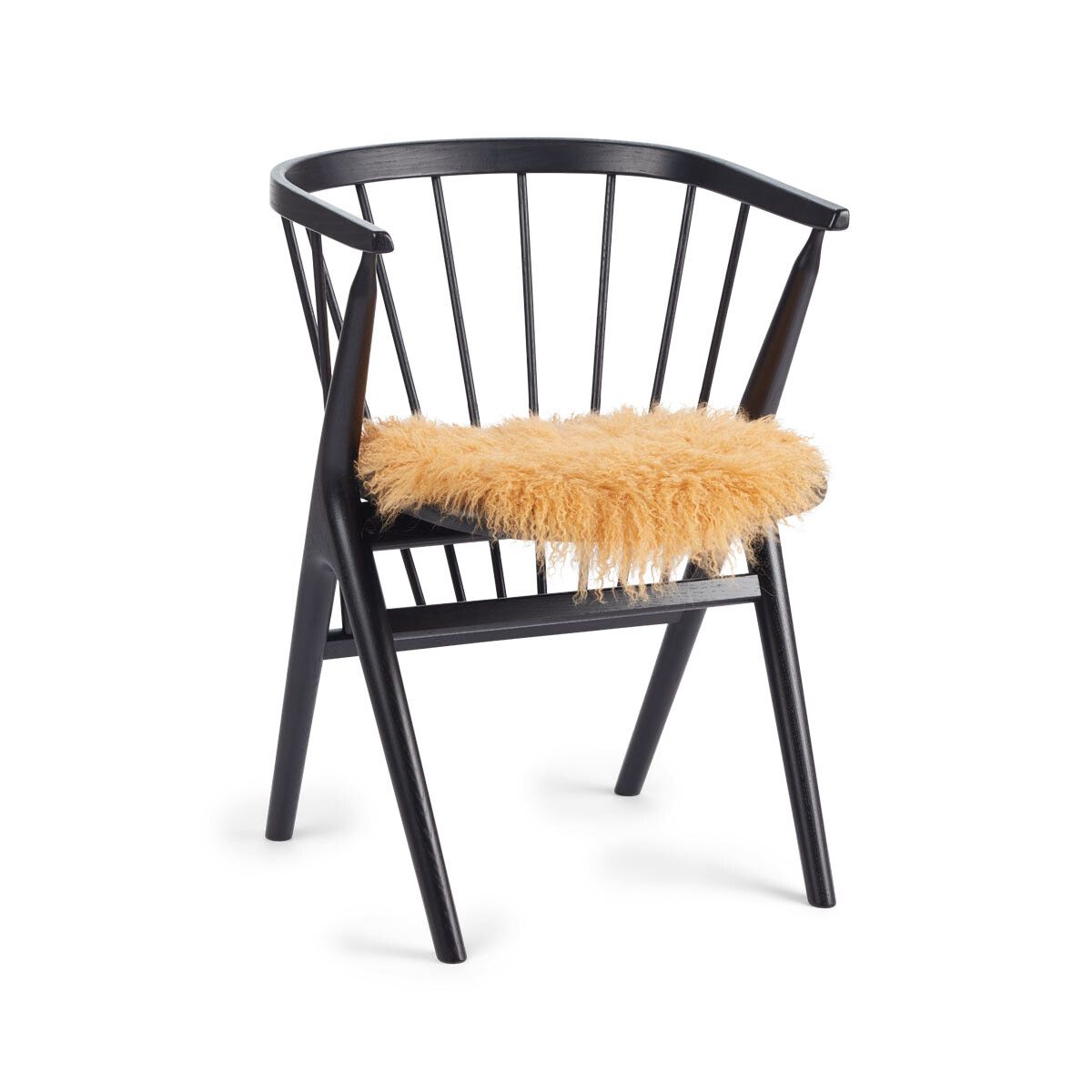 Tibetan Sheepskin Seat Cover | 38cm Imperial Yellow