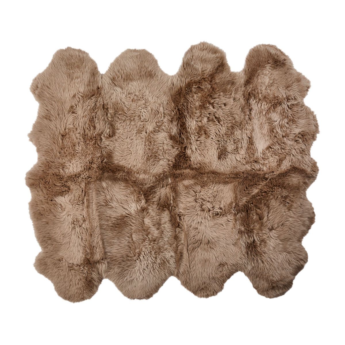 Premium | New Zealand Sheepskin | Long Wool | Rug 180x214 cm Taupe
