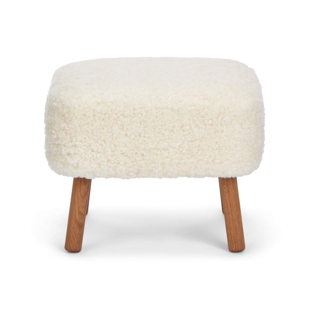 Emil Foot Rest | Short Wool Ivory