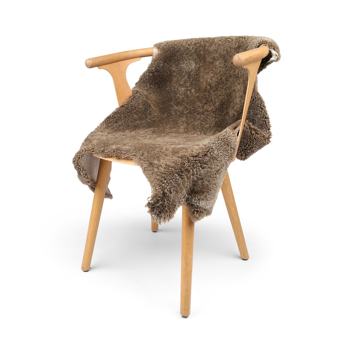 New Zealand Sheepskin | Natural Shape | Short Wool | 90x60 cm Taupe