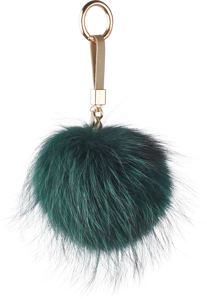 Pom Pom Keyring Green