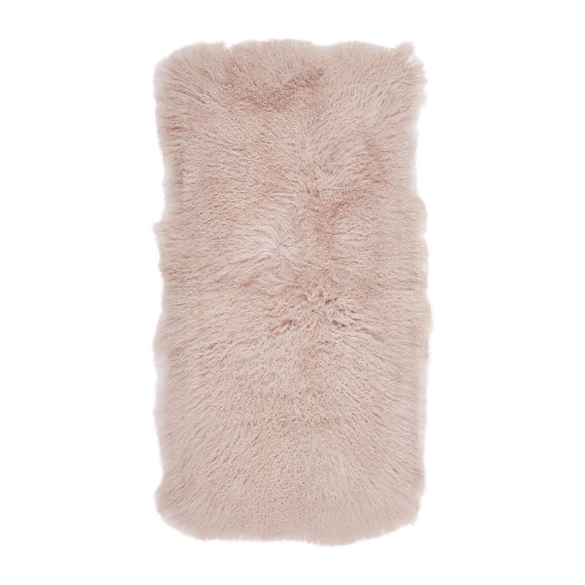 Plaid of Curly Sheepskin | 60x120 cm Dove