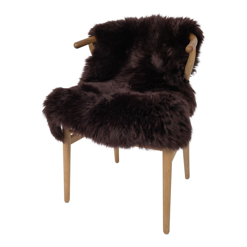 New Zealand Sheepskin | Long Wool | 100 cm Chocolate