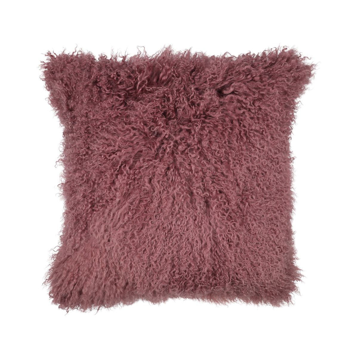 Sheepskin Cushion | Mongolian | 50x50 cm Grape Purple