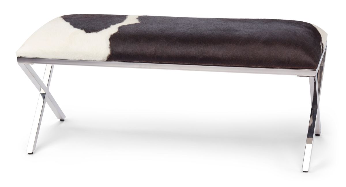 Bench Of Cow Hide | 110x42x45 cm