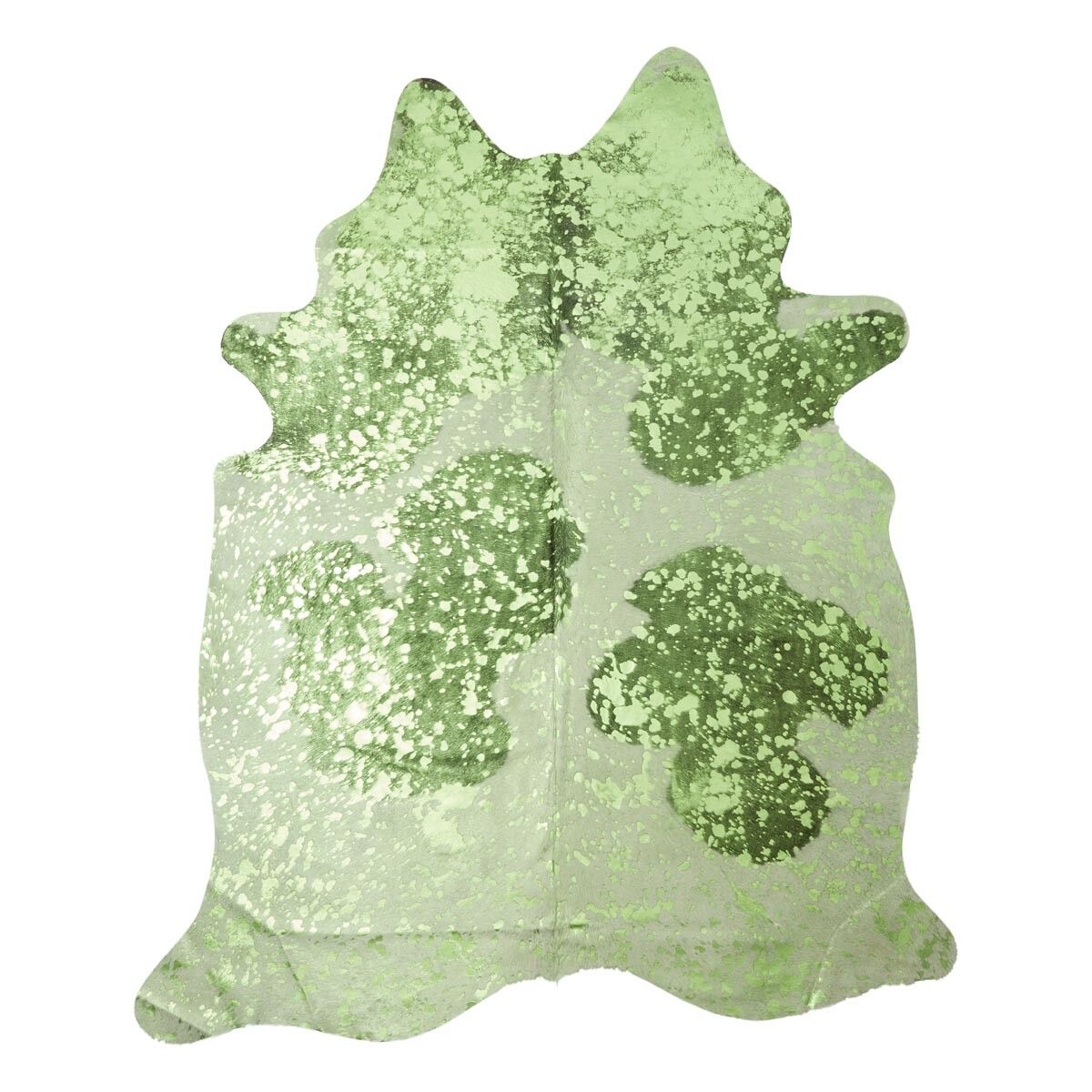 Cow Hide Rug | Shiney Green | 3,4 sqm