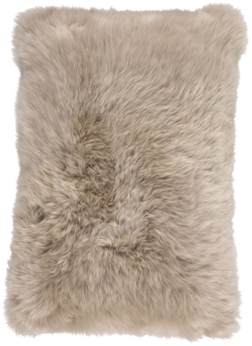 Long Wool Sheepskin Cushion | 40x60 cm Taupe