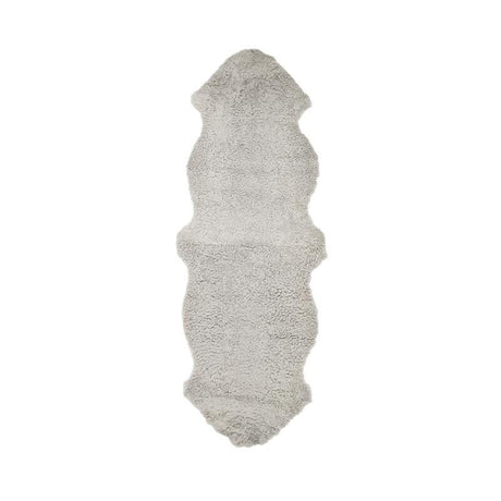 Double Sheepskin Rug | New Zealand | Short Wool curly | 170x60 cm Grey