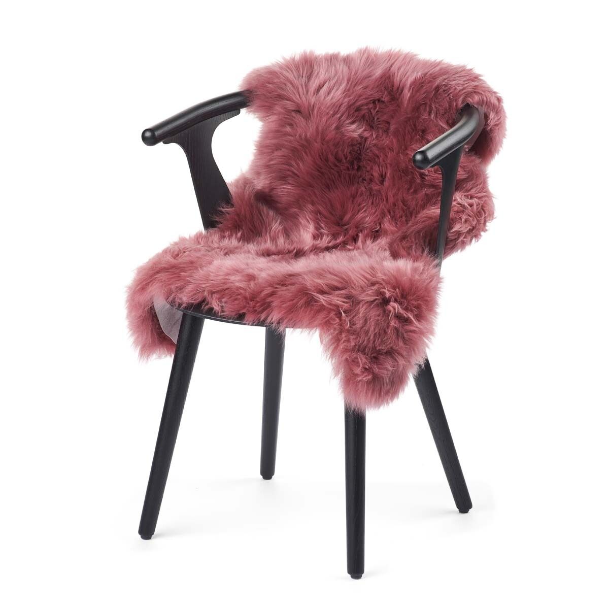 Premium | New Zealand Sheepskin | Long Wool | 90 cm Old Rose