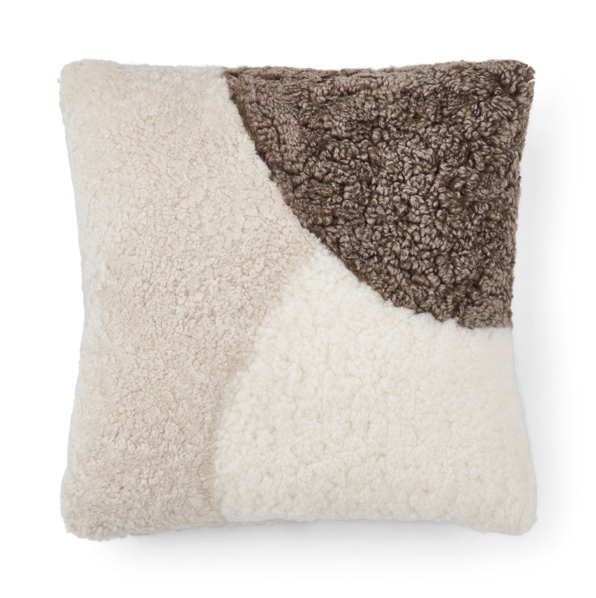 Short Wool Sheepskin Cushion | Doublesided | 46x46 cm