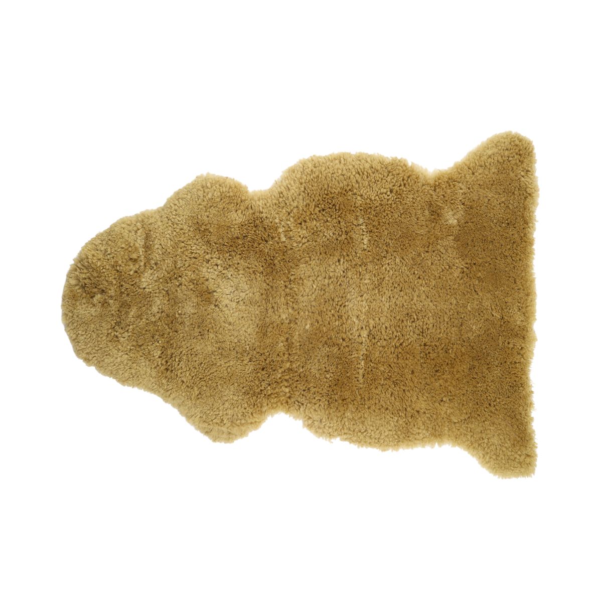 Black Country Sheepskin | New Zealand | Long Wool Curly | 90 cm Straw Yellow