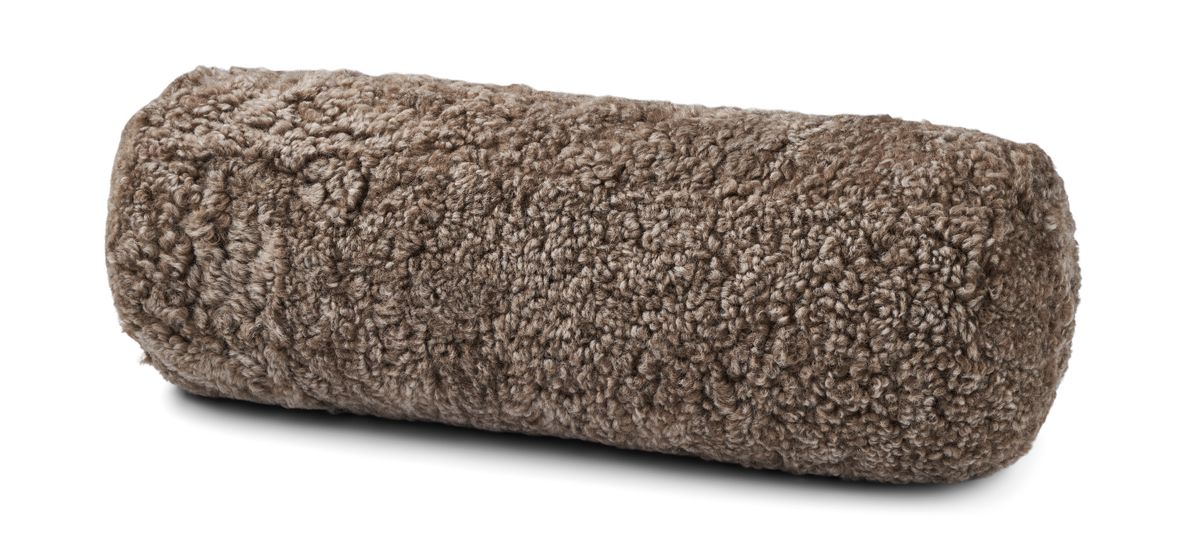 Bolster Cushion | Short Wool Sheepskin | D20xL52 cm Taupe