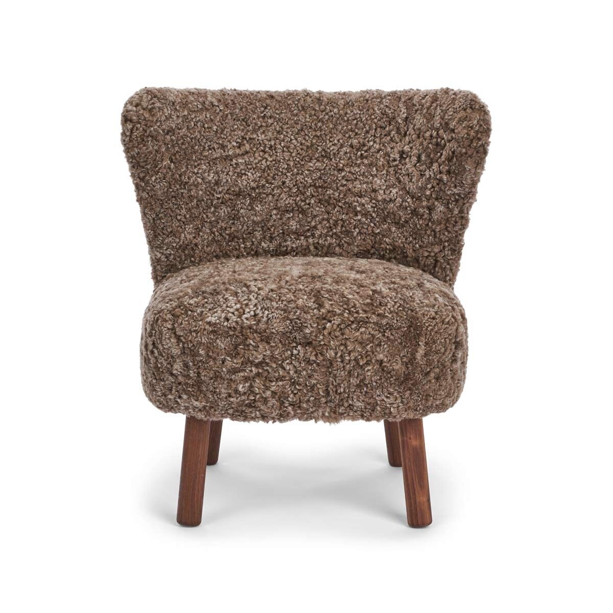 Emily Lounge Chair | Short Wool Taupe