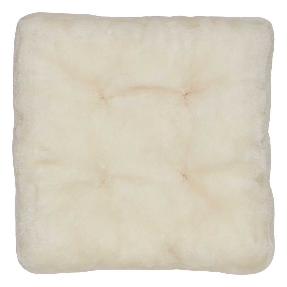 Moccasin Seat Cover | Calfleather backing White