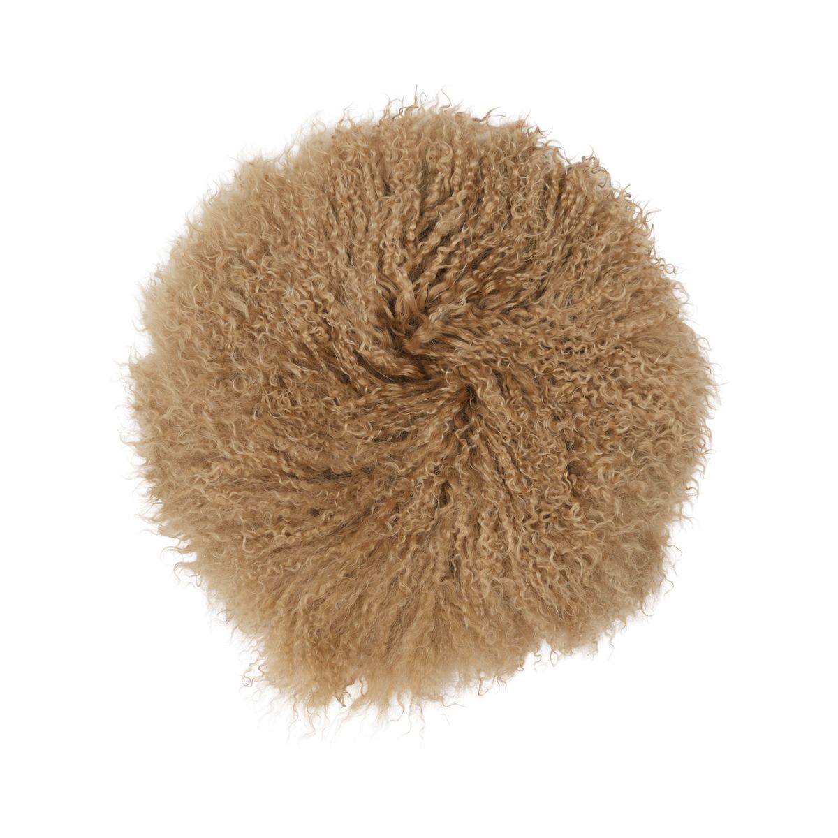 Seat Cover | Long Wool | ø34 cm Sand Taupe