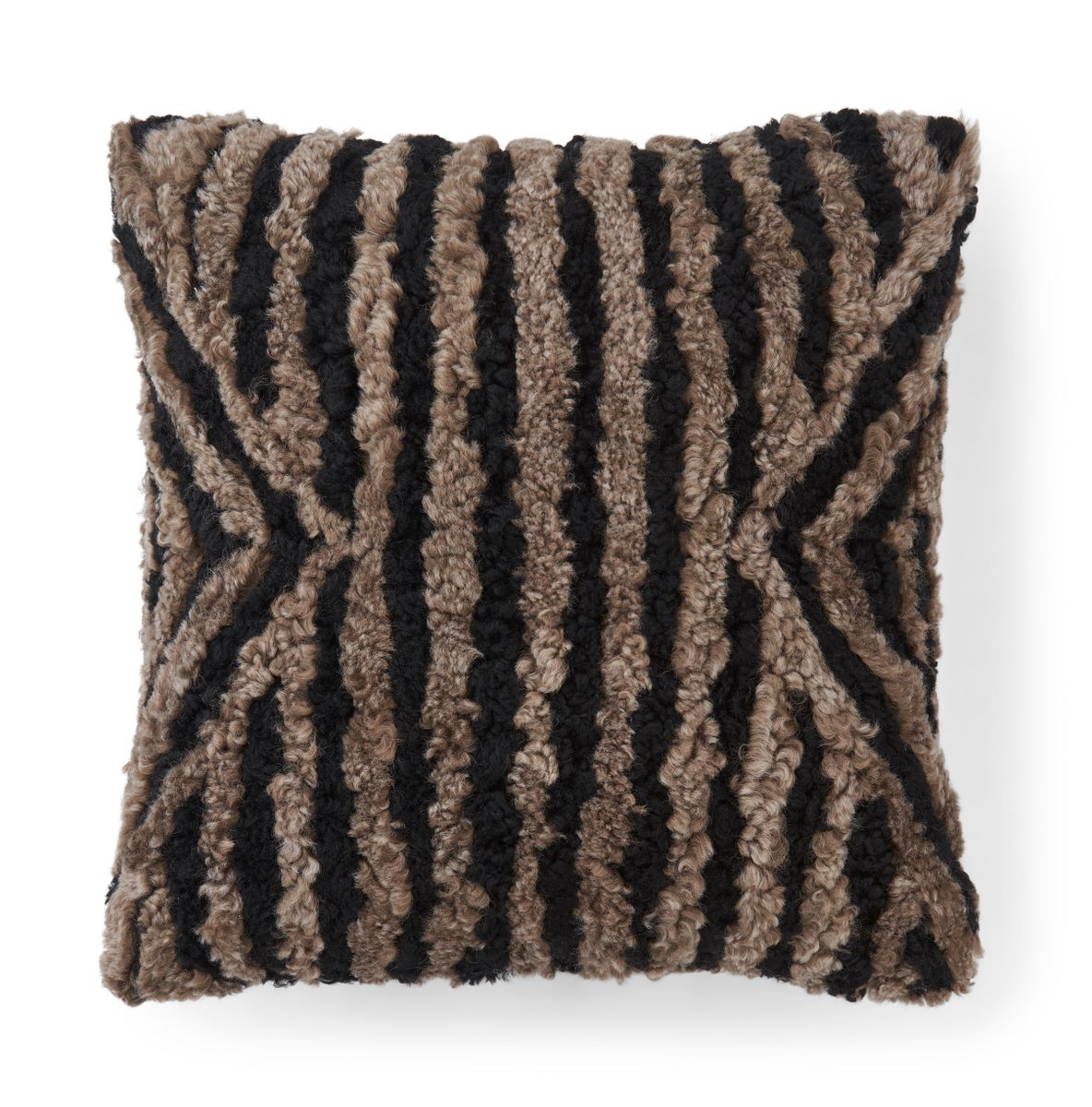 Short Wool Sheepskin Cushion | Doublesided | 50x50 cm