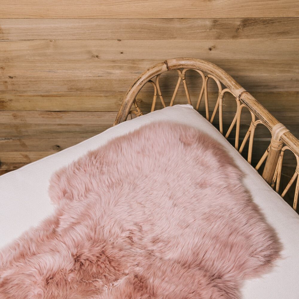 New Zealand Sheepskin | Long Wool | 100 cm Rosa