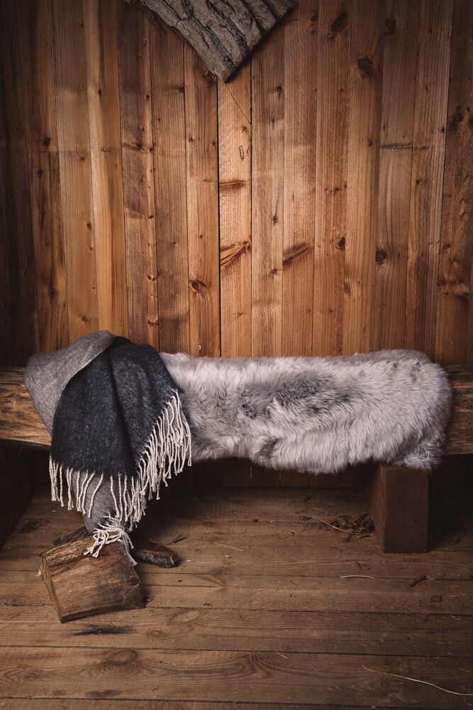 New Zealand Sheepskin | Long Wool | 100 cm Light Grey