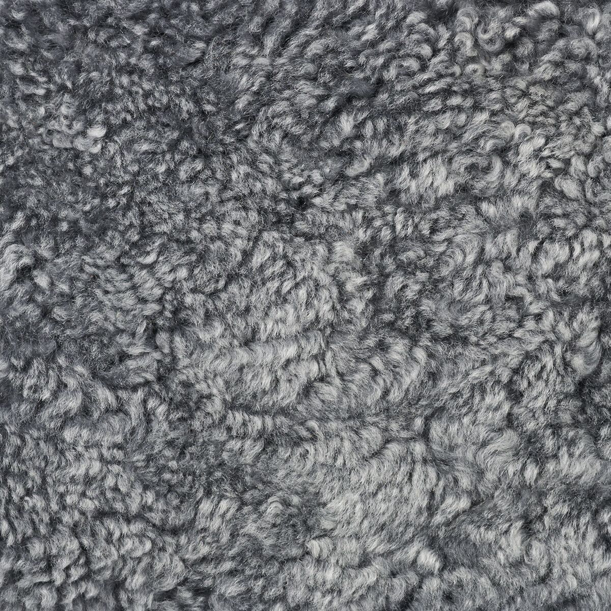 Emil Foot Rest | Short Wool Light Grey